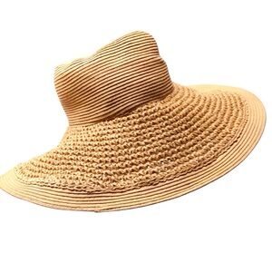 J. Crew Tan Floppy Straw Hat